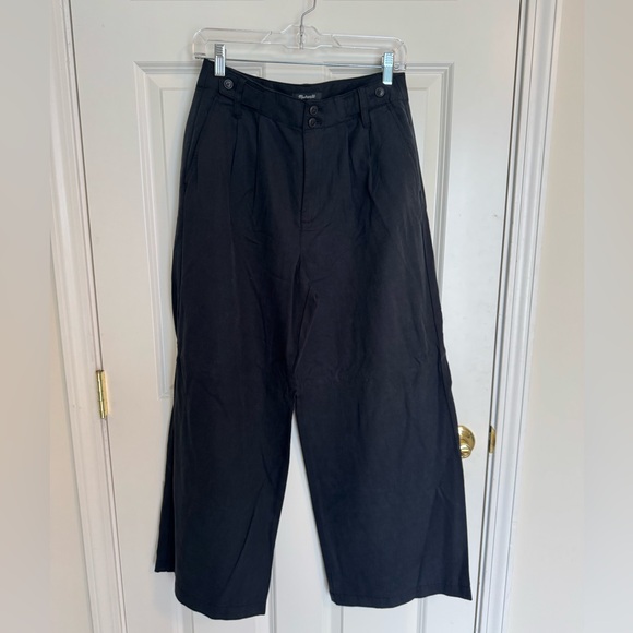 Madewell Harlow Black Petite Wide-Leg Pants - Picture 4 of 5